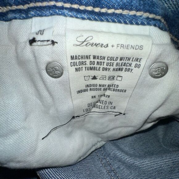 Lovers + Friends Jack High Rise Distressed Cut Off Denim Shorts Size 30 NWTs - Picture 8 of 11